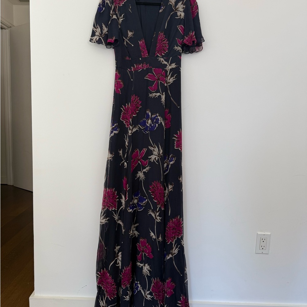 Jill Stuart Dark Floral Maxi Dress